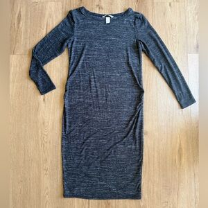H&M Maternity Charcoal Long Sleeve Dress Heather Gray Size Medium